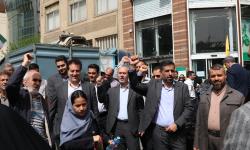 حضور کارکنان صندوق کارآفرینی امید در تجمع مردمی تهران در اعتراض به ادامه نسل‌کشی رژیم صهیونیستی در غزه